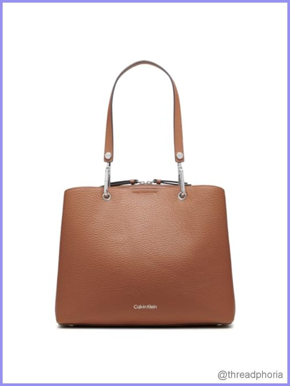 Calvin Klein Vegan Leather Triple Compartment Tote Bag